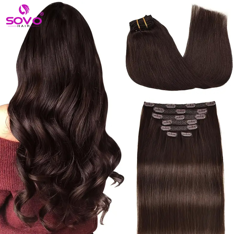 Seamless Clip In Hair Extensions Human Hair - Klipsli Saç Uzantıları %100 Gerçek İnsan