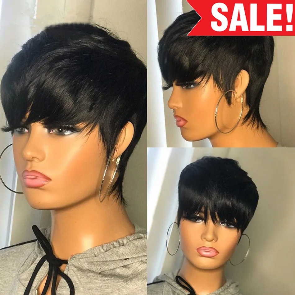 Kısa, İnsan Saçından Yapılmış  - Short Pixie Cut Wig Human Hair Cheap incelemesi ve fiyatı
